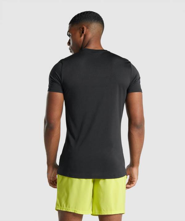 Panske Tricka Gymshark Arrival Graphic Čierne | UA6049387